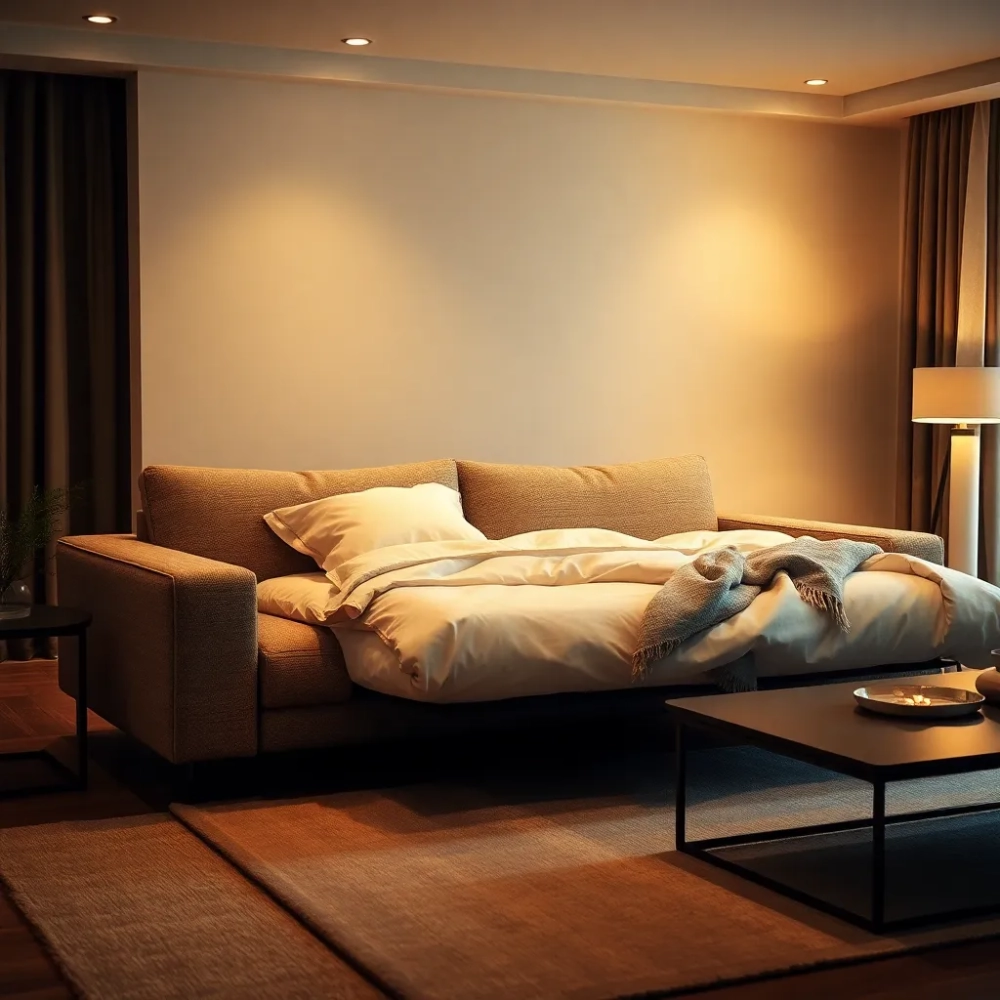 Salon z funkcją spania