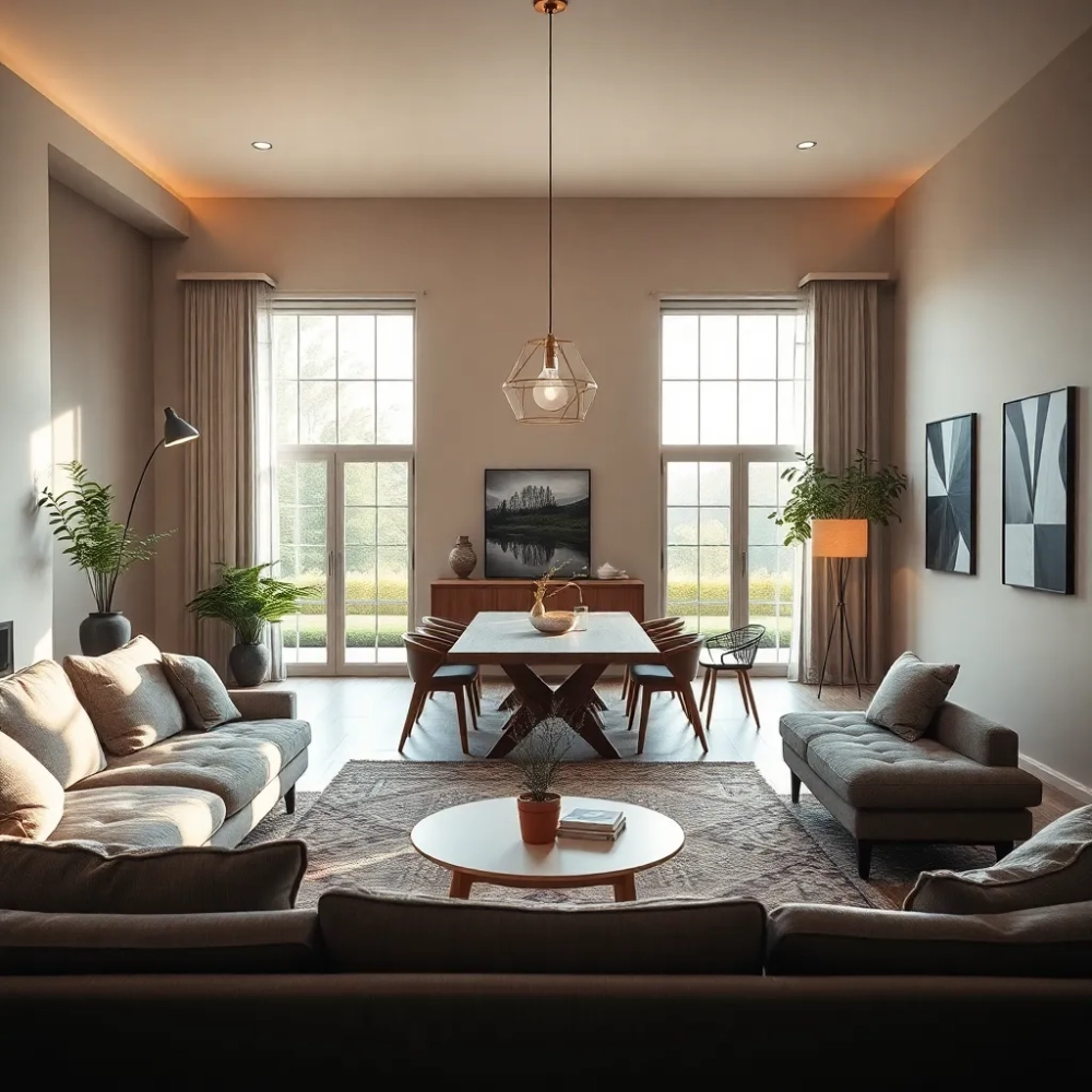 Salon z jadalnią 40m2