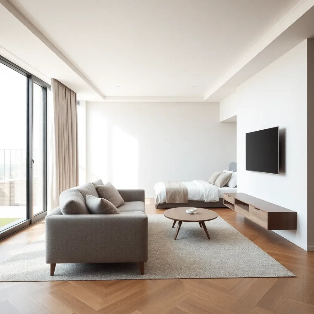 Salon z sypialnią 25m2