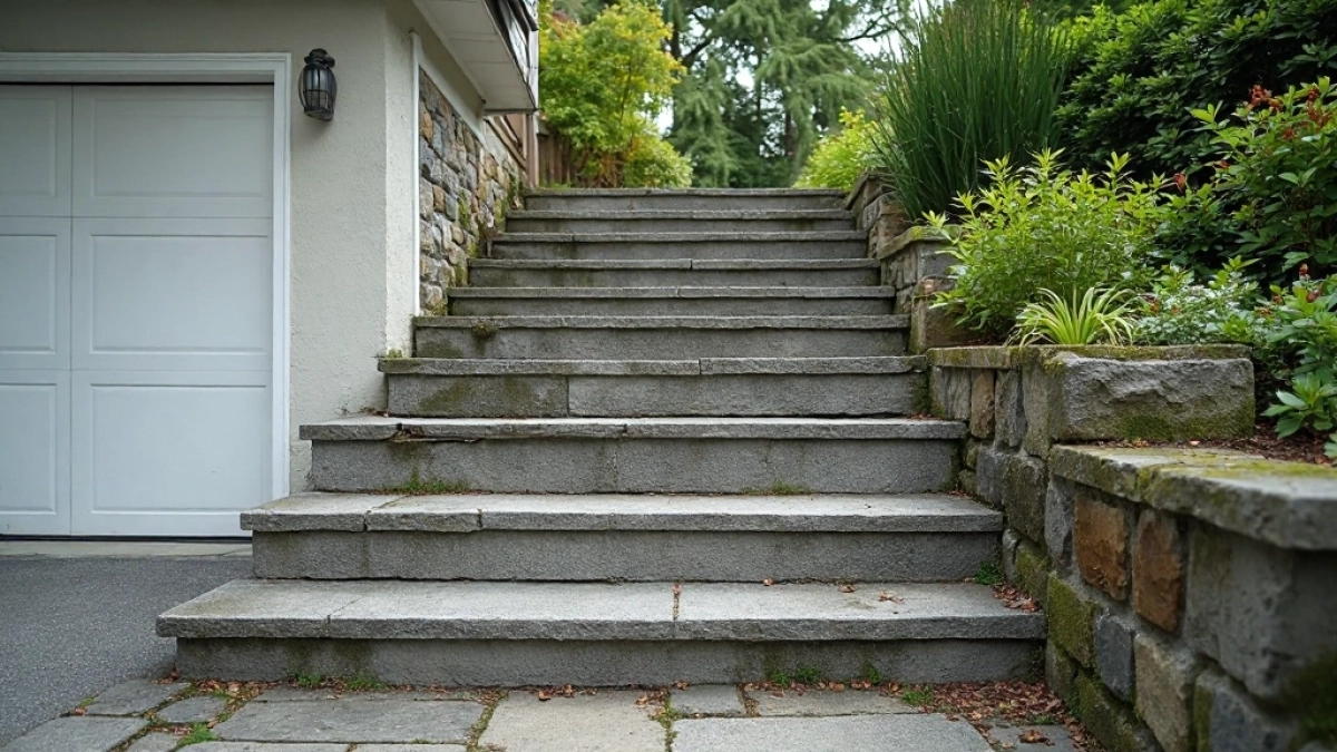 Schody z bloczków betonowych