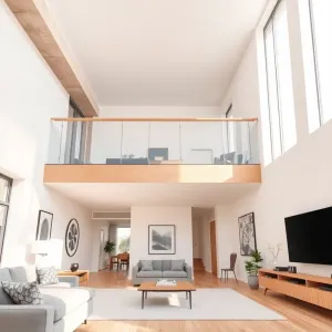 Antresola w salonie w bloku