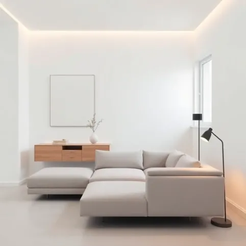 Aranżacja salonu w bloku 25m2