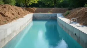 Basen z bloczków betonowych