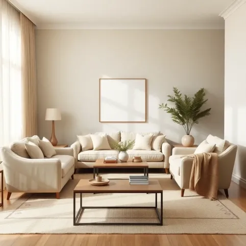 Beżowy salon inspiracje