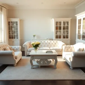 Białe meble do salonu w stylu angielskim