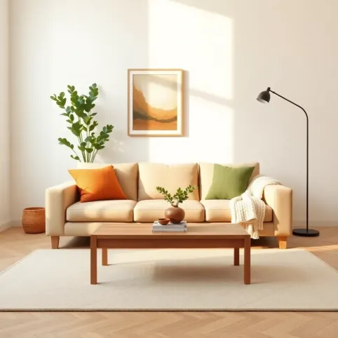 Białe ściany w salonie jakie dodatki