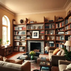 Biblioteczka w salonie inspiracje