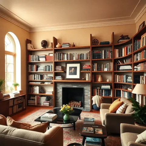 Biblioteczka w salonie inspiracje