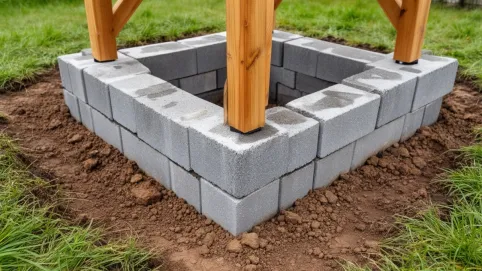 Bloczki betonowe pod altanę