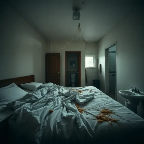 Brudny pokój w hotelu