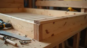 budowa łóżka drewnianego