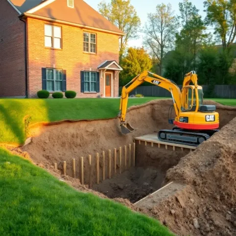 Budowa piwnicy obok domu