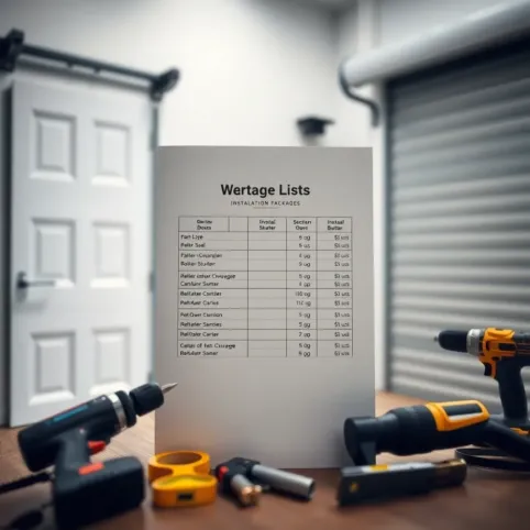 Cennik montażu bram garażowych