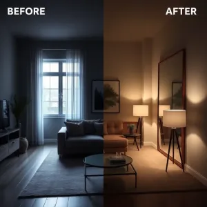 Ciemny salon jak rozjaśnić