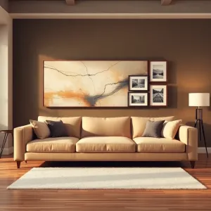 Co na ścianę w salonie za kanapą