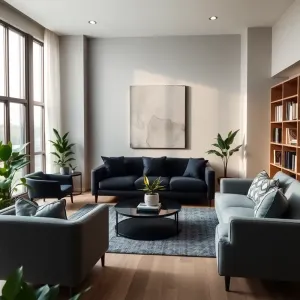 Czarne meble do salonu inspiracje