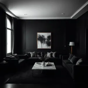 Czarny salon inspiracje