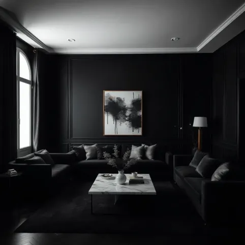 Czarny salon inspiracje