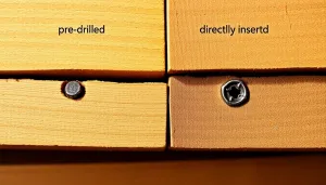 Czy wiercić otwory pod wkręty ciesielskie