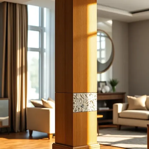 Czym obłożyć filar w salonie