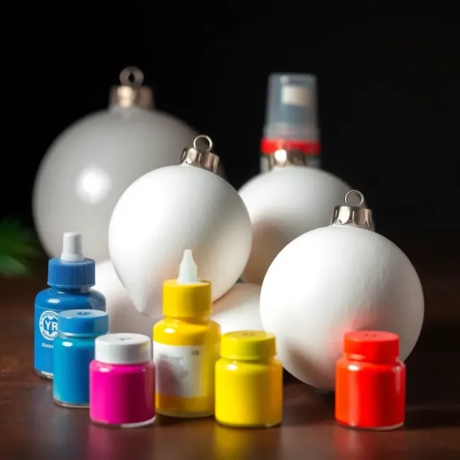 Czym pomalować bombki styropianowe