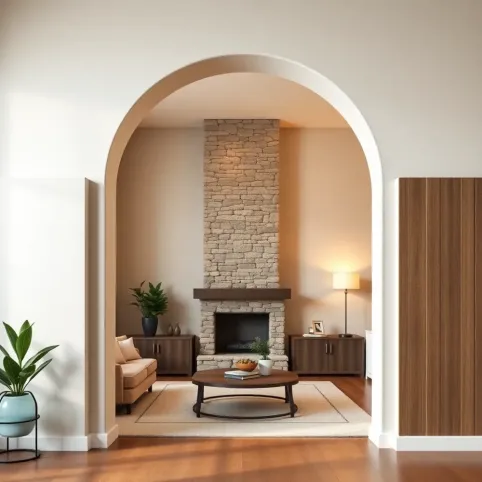 Czym wykończyć łuk w salonie