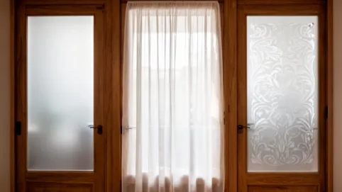 Czym zasłonić szyby w drzwiach pokojowych