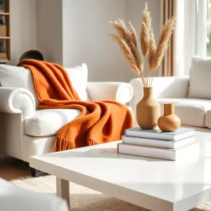 Dodatki do białych mebli w salonie