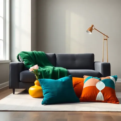 Dodatki do szarego salonu