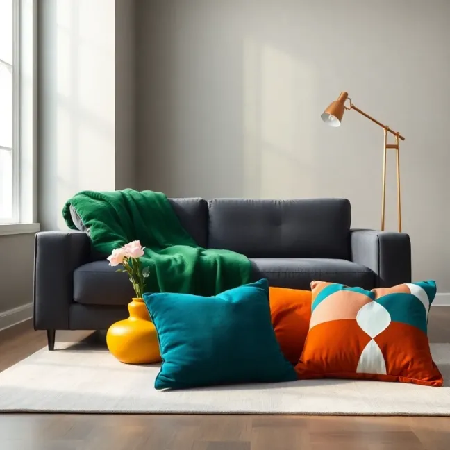 Dodatki do szarego salonu