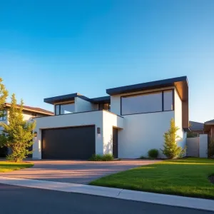 Dom na wąską działkę z garażem