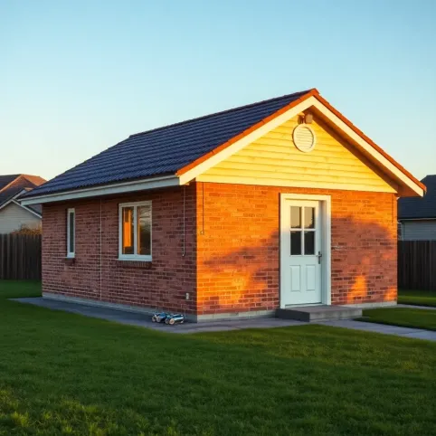 Dom parterowy z dachem dwuspadowym bez garażu