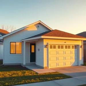 Dom parterowy z garażem jednostanowiskowym