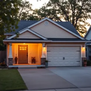 Dom parterowy z garażem z przodu