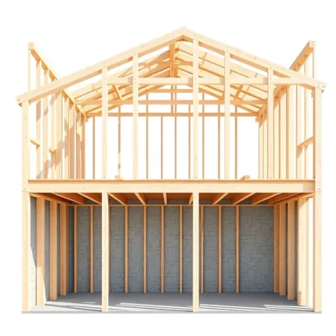 Dom szkieletowy z piwnicą