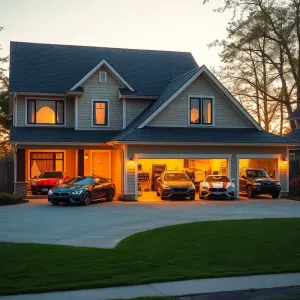Dom z garażem wielostanowiskowym
