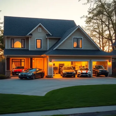 Dom z garażem wielostanowiskowym
