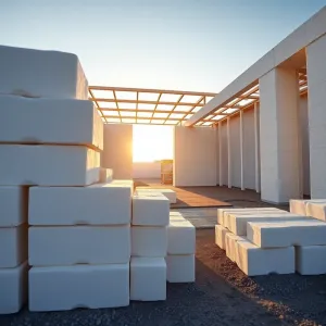 Dom z klocków styropianowych