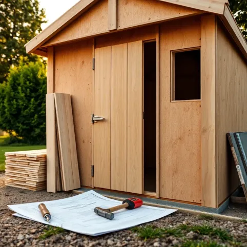 Domek narzędziowy z płyty OSB projekt