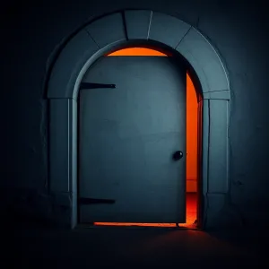 Drzwi do piwniczki betonowej