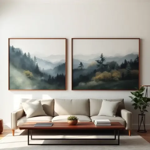 Duże obrazy do salonu w ramach