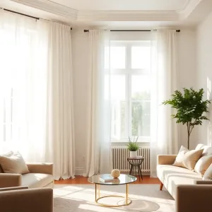 Dwa okna w salonie jakie firany