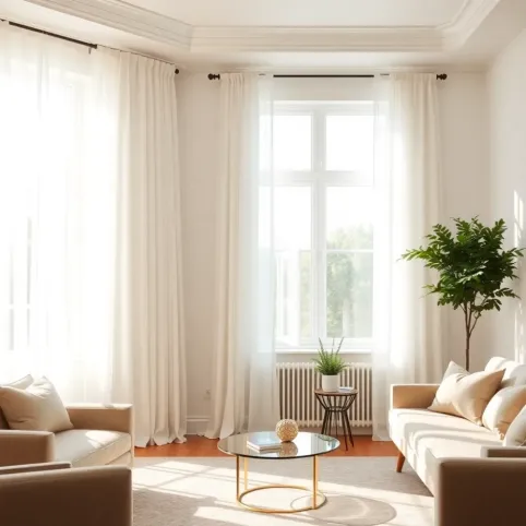 Dwa okna w salonie jakie firany