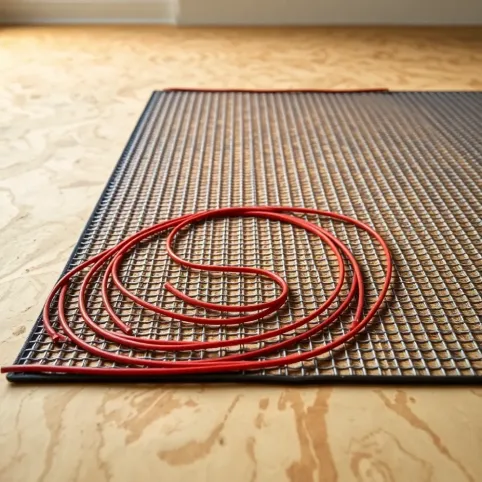 Elektryczna mata grzewcza na płycie OSB