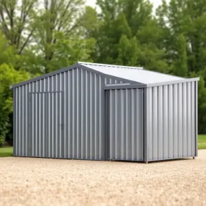 Garaż blaszany 6x5 z wiatą