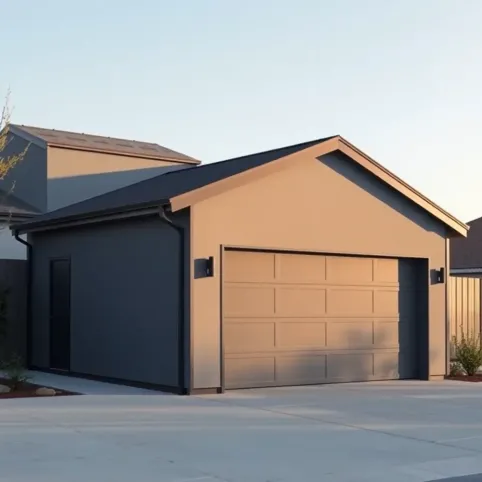 Garaż jednospadowy z pomieszczeniem gospodarczym