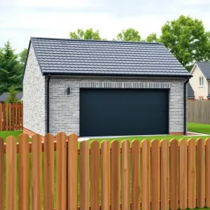 Garaż w granicy działki