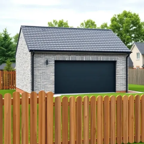 Garaż w granicy działki