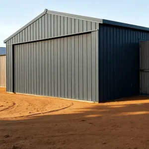 Garaż z płyt ogrodzeniowych