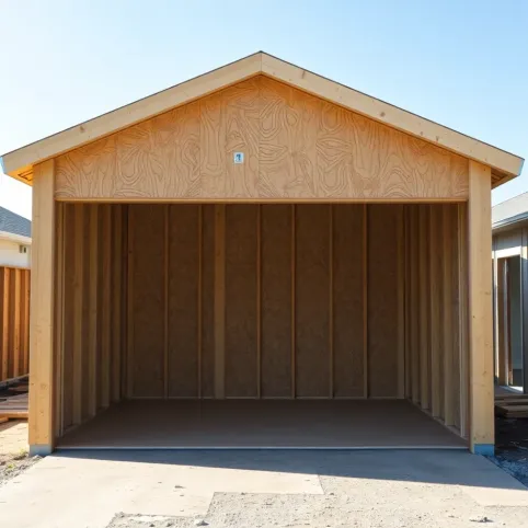 Garaż z płyty OSB i styropianu